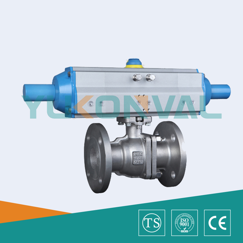 三段式氣動法蘭球閥